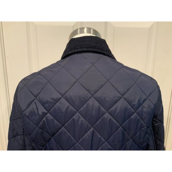Tom Joule Country Navy Blue Quilted Jacket Coat W/ Corduroy Collar, Size 8 (US) - Picture 9 of 11